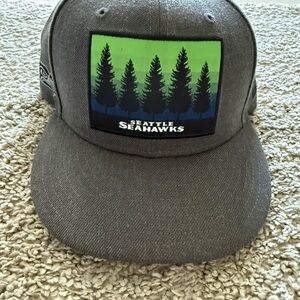 Seattle Seahawks New Era Gray Snapback Hat with Forest Patch